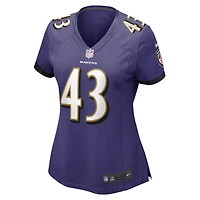 Women's Nike Justice Hill Purple Baltimore Ravens Game Jersey