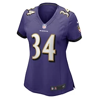 Maillot de match Nike Keaton Mitchell violet Baltimore Ravens pour femme