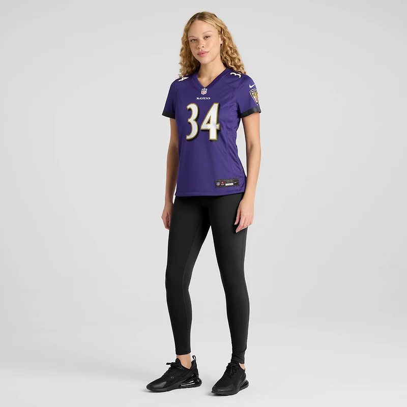 Women's Nike Keaton Mitchell Purple Baltimore Ravens Game Jersey