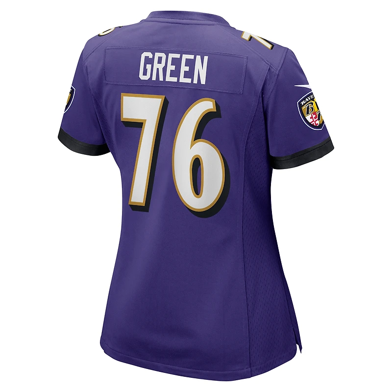 Women's Nike Kenyon Green  Purple Baltimore Ravens Team Game Jersey
