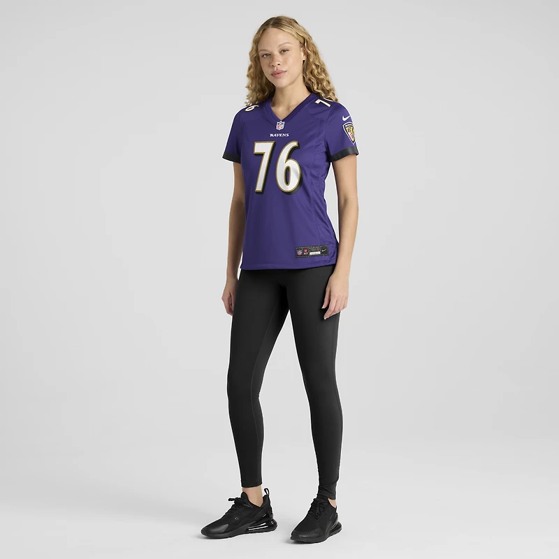 Women's Nike Kenyon Green Purple Baltimore Ravens Team Game Jersey