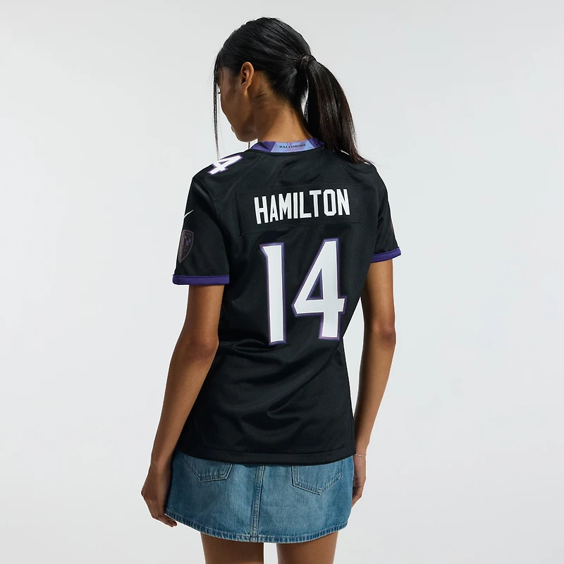 Women's Nike Kyle Hamilton Black Baltimore Ravens Alternate Game Jersey