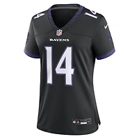 Maillot alternatif noir Nike Kyle Hamilton pour femme, Baltimore Ravens
