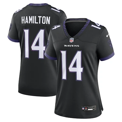Maillot alternatif noir Nike Kyle Hamilton pour femme, Baltimore Ravens