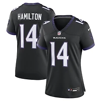 Maillot alternatif noir Nike Kyle Hamilton pour femme, Baltimore Ravens