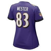 Maillot Nike LaJohntay Wester violet pour femme des Baltimore Ravens