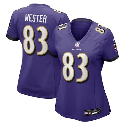 Women's Nike LaJohntay Wester  Purple Baltimore Ravens Team Game Jersey