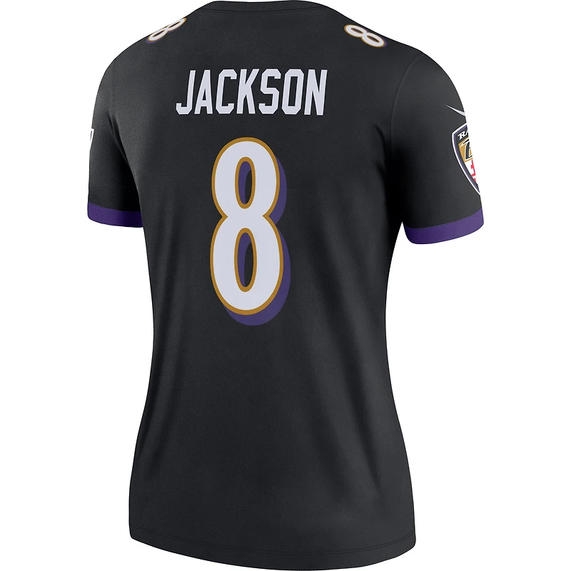 Women's Nike Lamar Jackson  Black Baltimore Ravens Alternate Legend Player Performance Top
