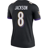 Women's Nike Lamar Jackson  Black Baltimore Ravens Alternate Legend Player Performance Top