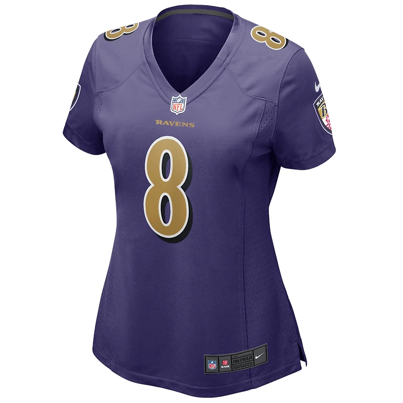 Maillot de joueur jeu alternatif Nike Lamar Jackson violet Baltimore Ravens pour femme