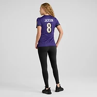 Maillot de joueur jeu Nike Lamar Jackson violet Baltimore Ravens pour femme
