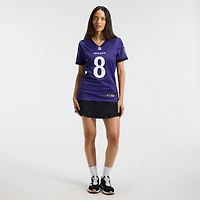 Maillot de match Nike Lamar Jackson violet des Ravens Baltimore pour femmes