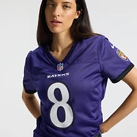 Women's Nike Lamar Jackson Purple Baltimore Ravens Team Game Jersey