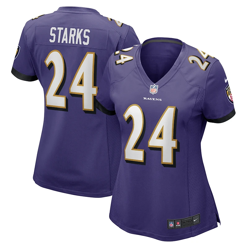 Women's Nike Malaki Starks Purple Baltimore Ravens Team Game Jersey