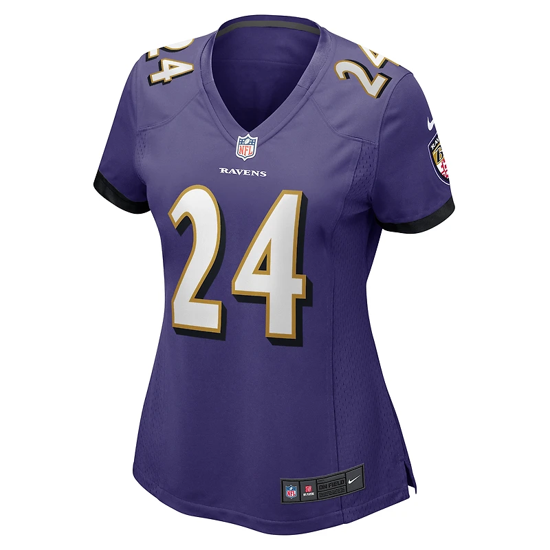Women's Nike Malaki Starks Purple Baltimore Ravens Team Game Jersey
