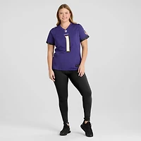 Women's Nike Number 1 Mom Purple Baltimore Ravens Game Jersey