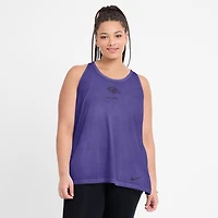 Women's Nike Purple Baltimore Ravens Glory Open-Back Crisscross Dri-FIT Tank Top