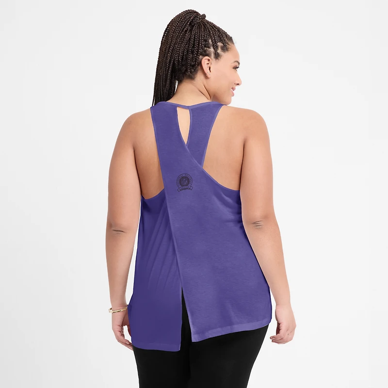 Women's Nike Purple Baltimore Ravens Glory Open-Back Crisscross Dri-FIT Tank Top