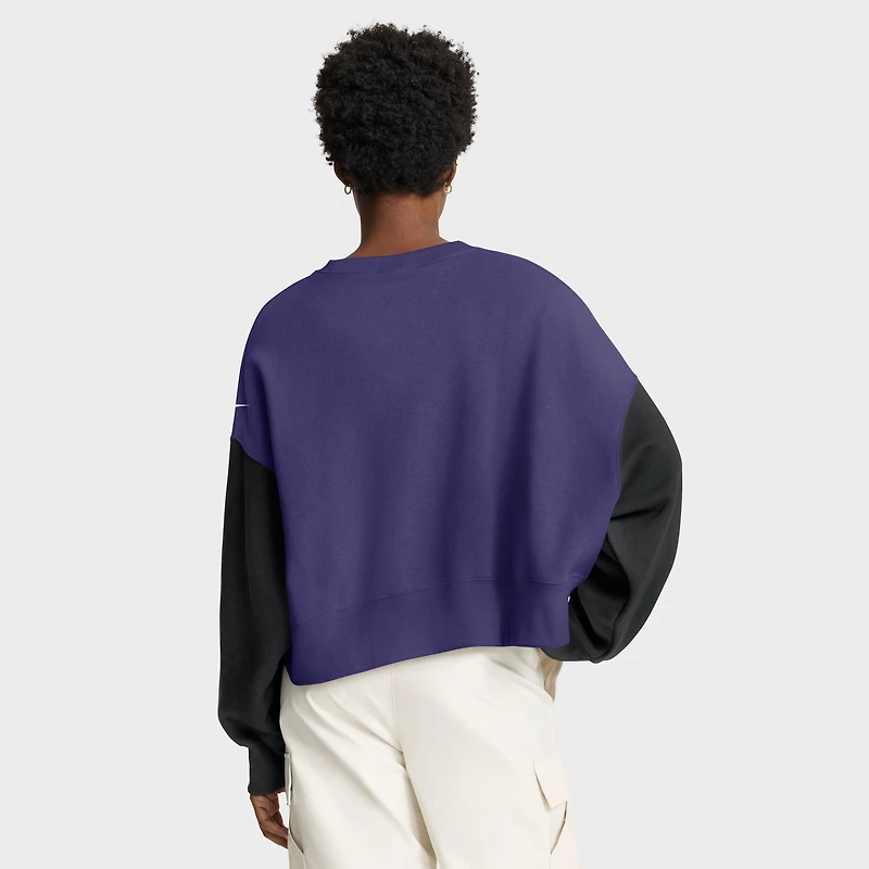 Sweat-shirt oversize violet à blocs de couleurs Nike pour femme des Baltimore Ravens
