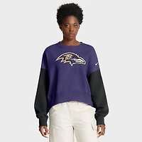 Sweat-shirt oversize violet à blocs de couleurs Nike pour femme des Baltimore Ravens