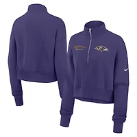 Women's Nike Purple Baltimore Ravens Phoenix Half-Zip Sweatshirt