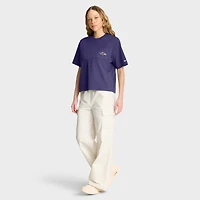 T-shirt Nike violet à poche carrée Rewind des Baltimore Ravens pour femme