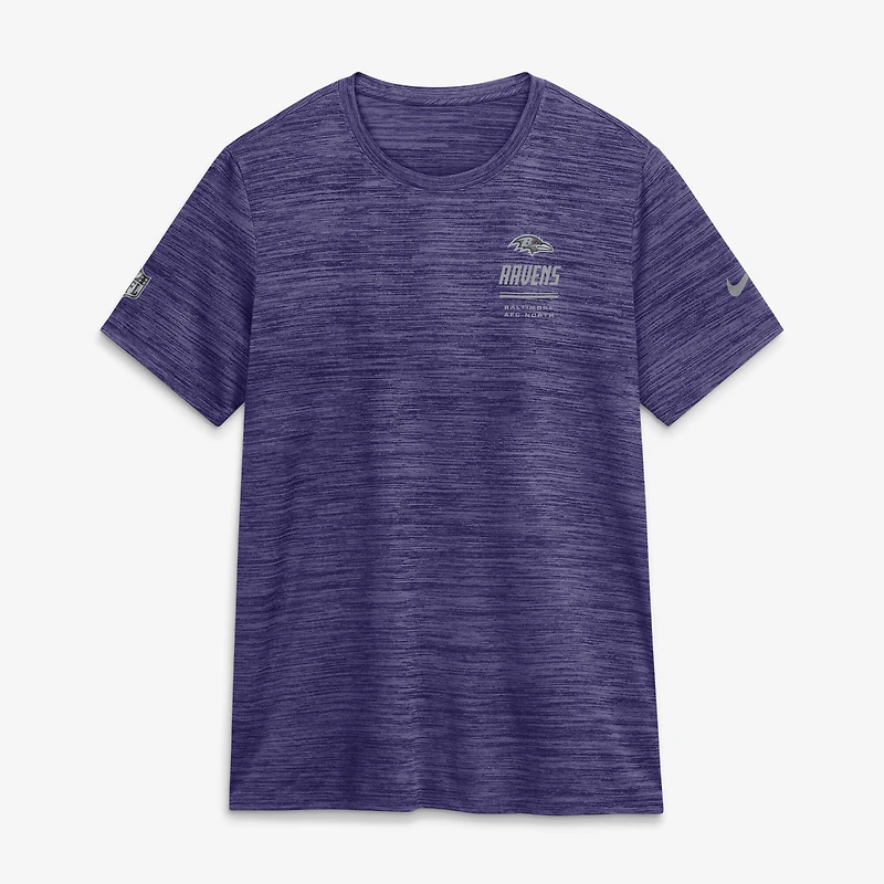 T-shirt Nike violet Baltimore Ravens Sideline Velocity Dri-FIT pour femme