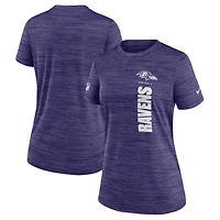 T-shirt Nike violet pour femme Baltimore Ravens Sideline Velocity Dri-FIT