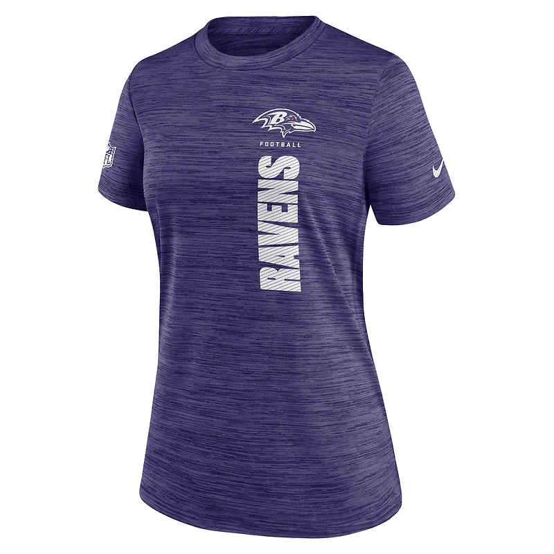 Women's Nike Purple Baltimore Ravens Sideline Velocity Dri-FIT T-Shirt