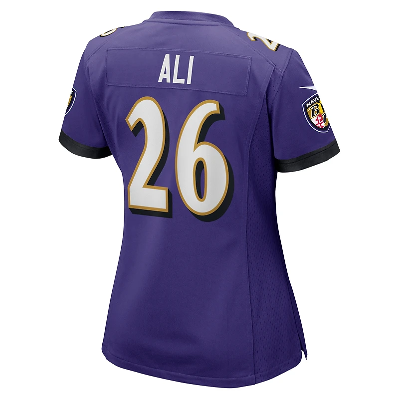 Women's Nike Rasheen Ali  Purple Baltimore Ravens Game Jersey