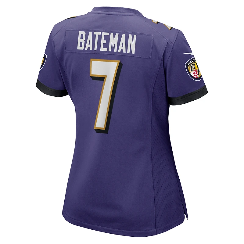 Women's Nike Rashod Bateman Purple Baltimore Ravens Game Jersey