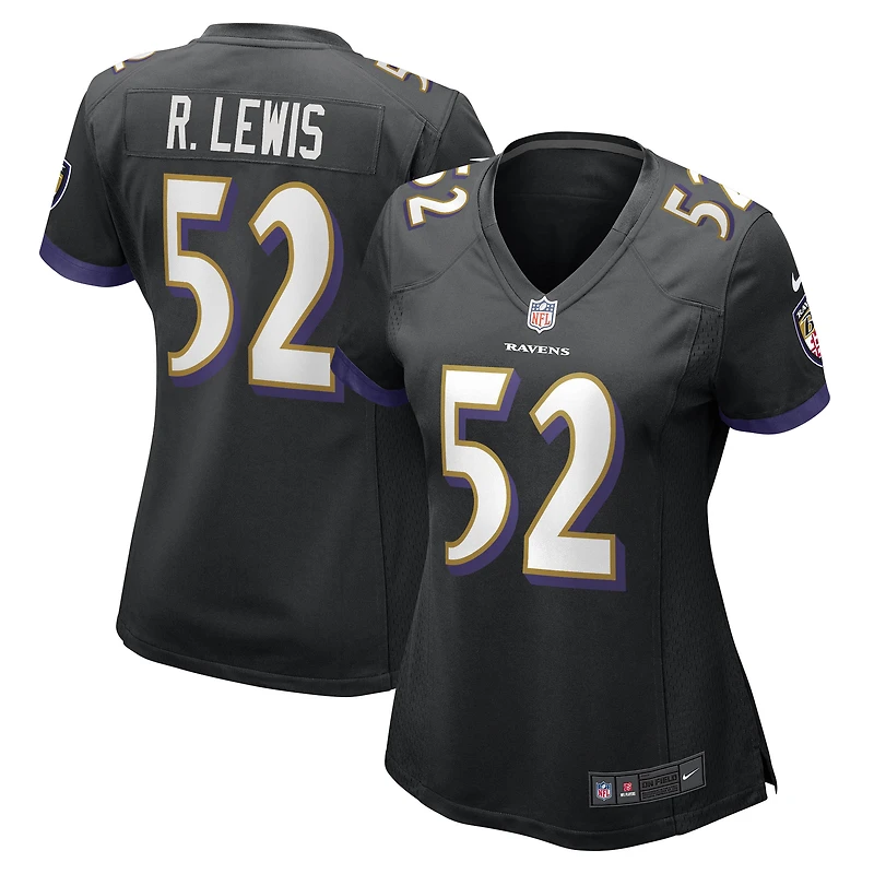 Maillot de joueur retraité Nike Ray Lewis pour femme, noir, Baltimore Ravens