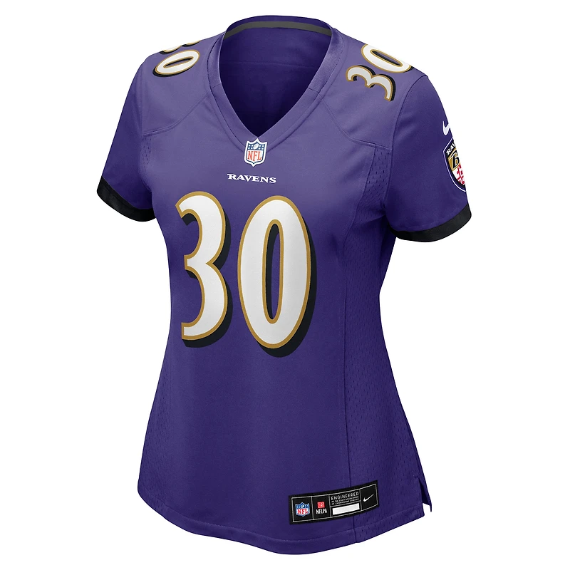 Maillot Nike Reuben Lowery III violet pour femme des Baltimore Ravens