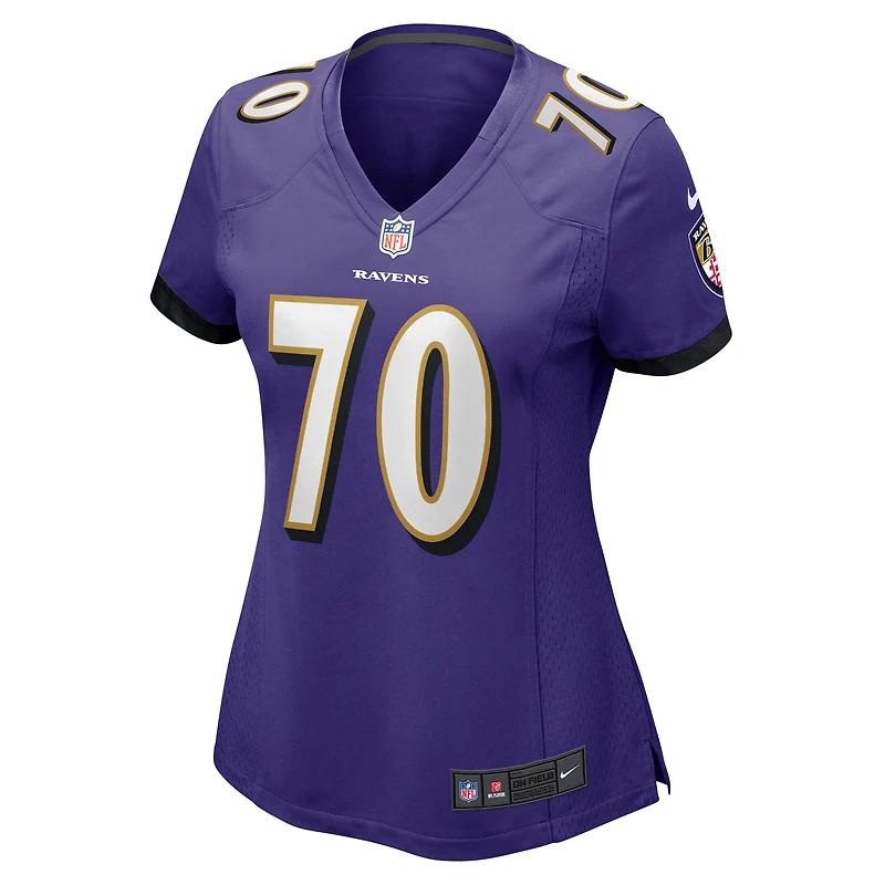 Maillot de match Nike Roger Rosengarten violet des Baltimore Ravens pour femme