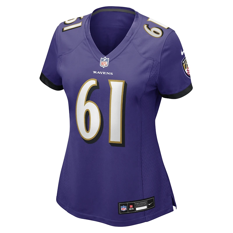 Women's Nike Sam Mustipher Purple Baltimore Ravens Team Game Jersey
