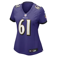 Women's Nike Sam Mustipher  Purple Baltimore Ravens Team Game Jersey