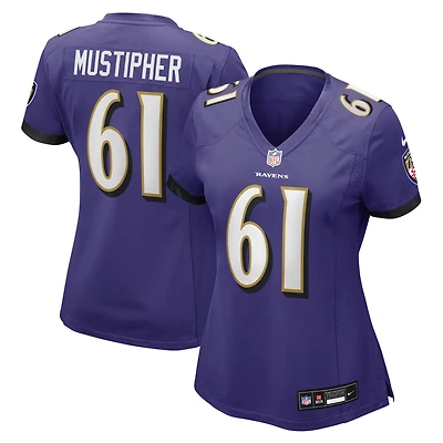 Women's Nike Sam Mustipher  Purple Baltimore Ravens Team Game Jersey