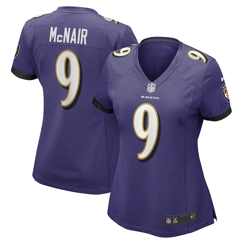 Maillot de joueur retraité Nike Steve McNair pour femme des Ravens Baltimore, violet