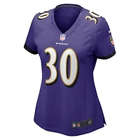 Women's Nike Trayvon Mullen  Purple Baltimore Ravens Game Jersey