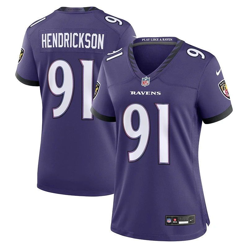 Women's Nike Trey Hendrickson Purple Baltimore Ravens Team Game Jersey