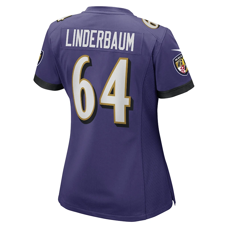 Women's Nike Tyler Linderbaum Purple Baltimore Ravens Player Game Jersey