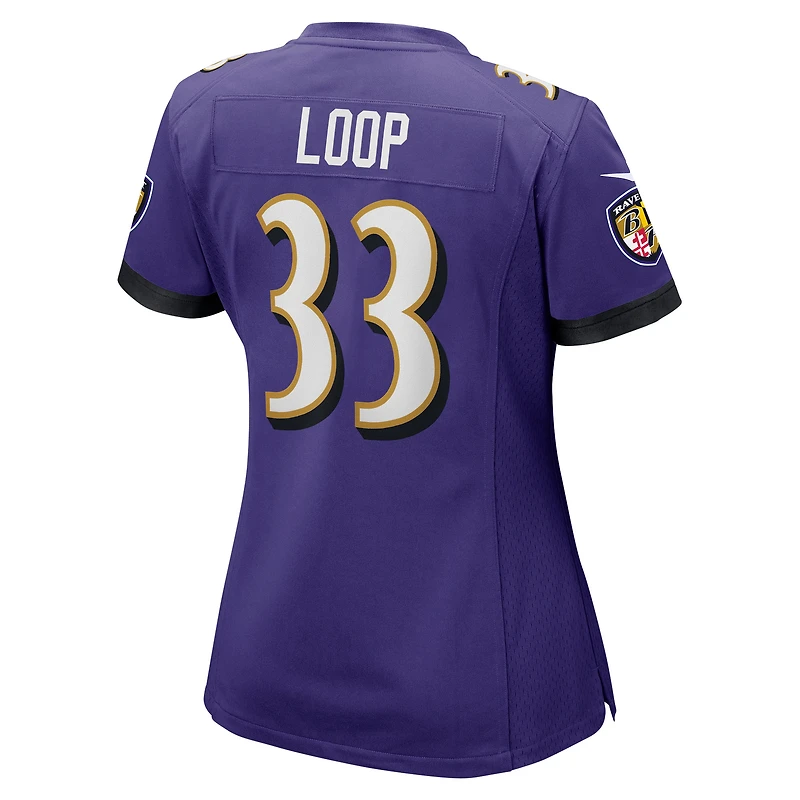 Maillot Nike Tyler Loop violet pour femme des Baltimore Ravens