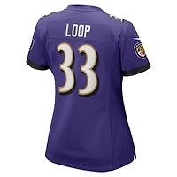 Maillot Nike Tyler Loop violet pour femme des Baltimore Ravens