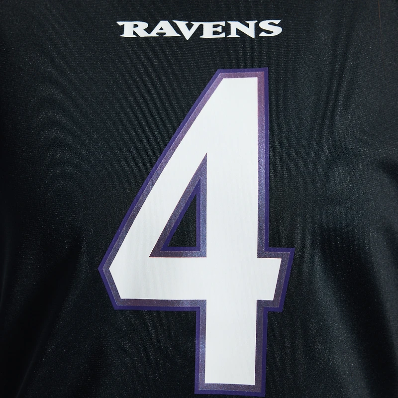 Maillot alternatif noir Nike Zay Flowers pour femmes des Ravens de Baltimore