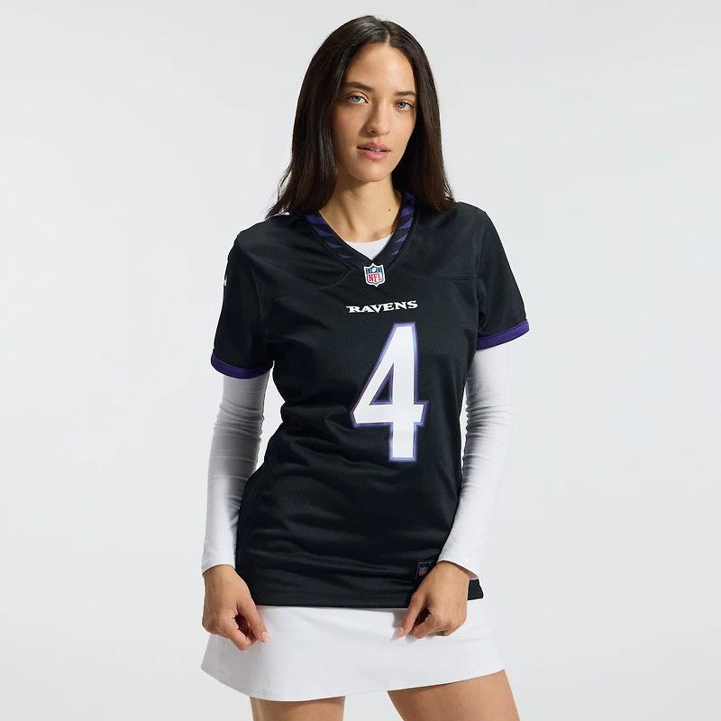 Women's Nike Zay Flowers Black Baltimore Ravens Alternate Game Jersey