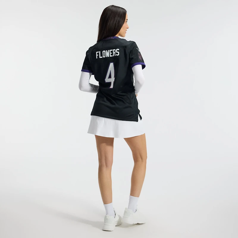 Women's Nike Zay Flowers Black Baltimore Ravens Alternate Game Jersey