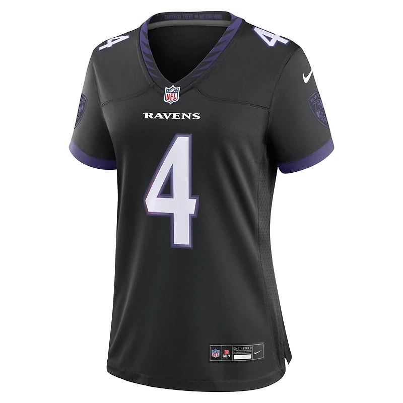 Women's Nike Zay Flowers Black Baltimore Ravens Alternate Game Jersey