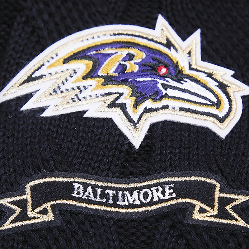 Pull à col en V Pro Standard pour femmes, noir, Baltimore Ravens Prep