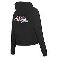 Women's Pro Standard Black Baltimore Ravens Split Logo Full-Zip Hoodie