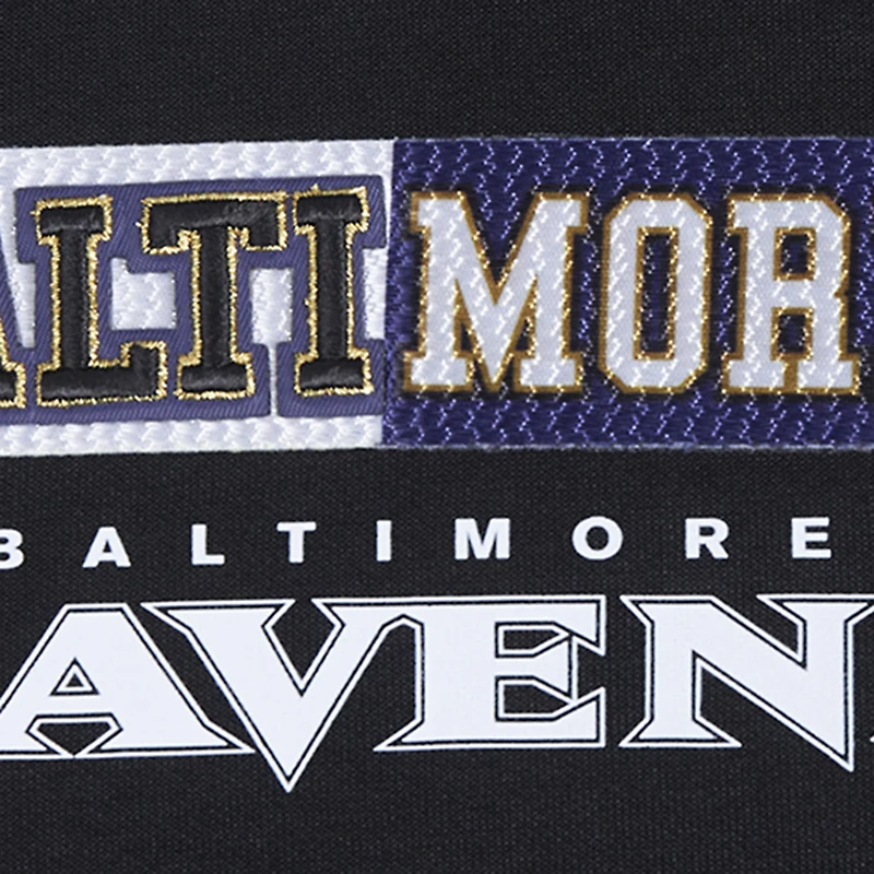 Women's Pro Standard Black Baltimore Ravens Split Logo Full-Zip Hoodie